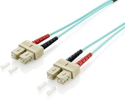 Equip LWL Patchkabel SC->SC 0.50m Multimode Duplex OM3 Turq Polybeutel