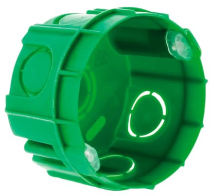 Lot 10 boîtes maçonnerie Ø60x40mm - appareillage vis et griffes - Vert - Zenitech