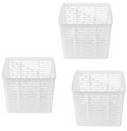 AlcoFermBrew 3 x Käseform 10.5x10.5x8.5cm - 0.5kg - Ricotta – Käseformen | Korb | Käseherstellung | Lab