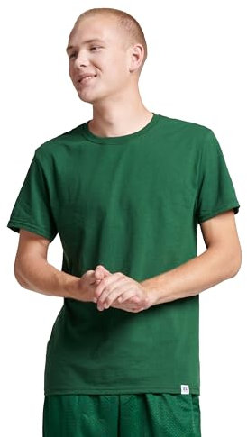 Russell Athletic Men's Dri-Power Short Sleeve Tees, Moisture Wicking, Odor Protection, UPF 30+, Sizes S-4x T-Shirt, Dark Green, XXL