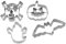 Westmark Ausstechformen-Set, Verschiedene Motive, Rostfreier Edelstahl, Halloween, 4-tlg., Silber, 31942260