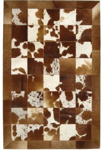 Vip-leather NEU KUHFELL Patchwork Teppich (150 cm x 210 cm)