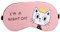 ITODA Masque des Yeux Sommeil en Tissu Velours Protection Yeux avec Style Motif d'animation Cache Yeux Respirant Portable Femmes Hommes avec Bandoulière Réglable pour Voyage Maison Nuit