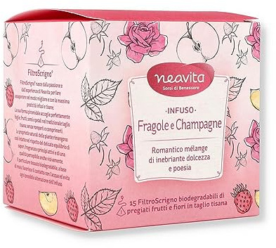 Neavita Fragole E Champagne Infuso Di Frutta Filtroscrigno, 15 Filtri Da 3,8 g