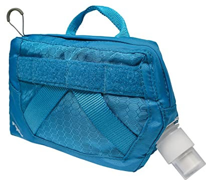 Kurgo RSG, Wasserflasche für Hunde, abnehmbare Tasche, kompatibel mit MOLLE, Befestigung für Diensthundegeschirr, Blau