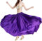 Baisdan - Gonna in Raso per Danza del Ventre, Costume da Festival, Gonna Lunga e Ampia, Viola, Taglia Unica