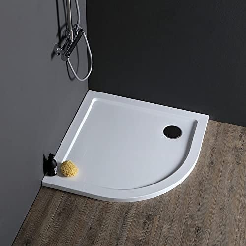 Kiamami Valentina Plato DE Ducha Delgado SEMICIRCULAR 90X90 CM ACRÍLICO