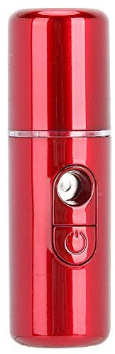 Sonew Nano Face Mist Sprayer, Tragbarer Feuchtigkeit Befeuchter, Wiederaufladbarer USB Feuchtigkeitsspray für Kalten Nebel(rot)