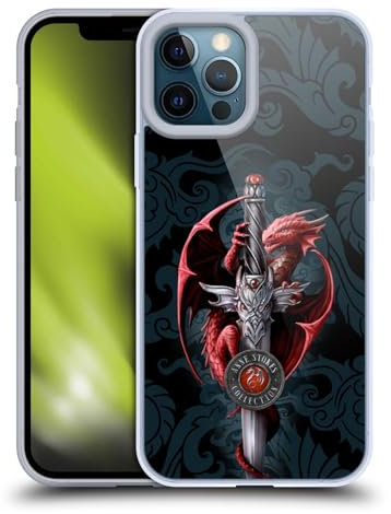 Head Case Designs Officially Licensed Anne Stokes Dagger Dragons Gel Case [Military Grade Protection] Compatible with Apple iPhone 12 Pro Max and Compatible with MagSafe