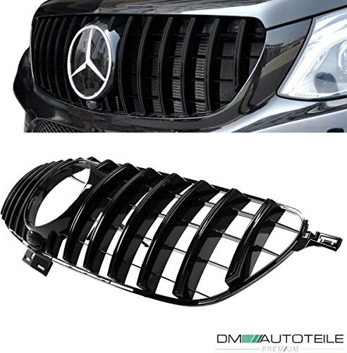 DM Autoteile 2778 Kühlergrill Schwarz kompatibel für Mercedes W166 C292 ab 2015-2018 auf Sport-Panamericana GT