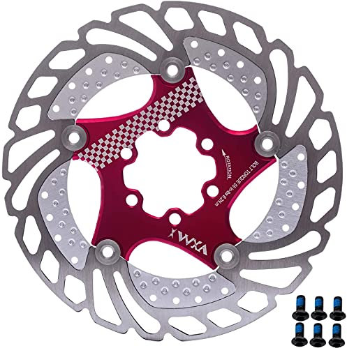 YBEKI Fahrrad Bremsscheibe (140/160/180/203mm) – Edelstahl Floating Rotoren mit 6 Titan-Schrauben | Ultra-Leicht (ab 86g) & CNC-gefräst | Hochwertige Kühlflügel-Design für MTB, Rennrad, BMX