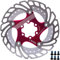 YBEKI Fahrrad Bremsscheibe (140/160/180/203mm) – Edelstahl Floating Rotoren mit 6 Titan-Schrauben | Ultra-Leicht (ab 86g) & CNC-gefräst | Hochwertige Kühlflügel-Design für MTB, Rennrad, BMX
