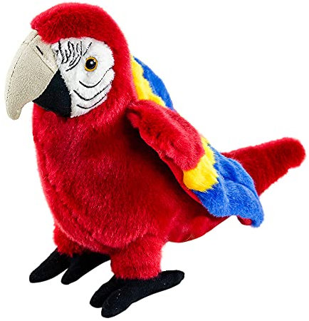 Teddys Rothenburg Kuscheltier Vogel Papagei rot 24 cm stehend Plüschvogel