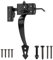 SANKINS Thumb Gate Latch Hardware for Wooden Fence Heavy Duty, Self Closing Door Latches with 8 Decorative Handle, Gate Lock Kit for Outdoor Garden, Pool, Metal Gate, Vinyl Fence, Steel, Black Finish