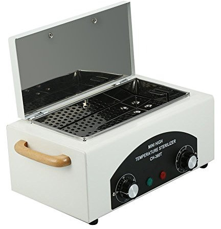 Heißluftsterilisator Sterilisator, Hochtemperatur Trockene Sterilisator Mit Abnehmbarem Edelstahlkorb, für Maniküre-Laden Friseursalon Kosmetik Zahnpflege Tattoo 50-200℃