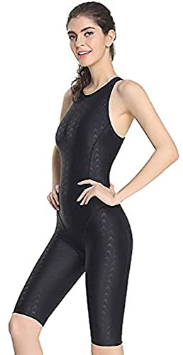 PHINIKISS Wassersport Einteiler Badeanzug Damen Sportbadeanzug Knielang Bademode