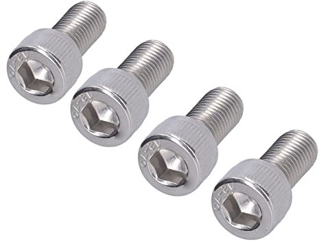 Hilitand 4 Uds M10 Perno Hexagonal Cabeza de Casquillo Perno Hexagonal A2 Acero Inoxidable 1,25mm Máquina de Paso Fino Hardware de Sujeción (M10 * 20)