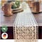 hochzeitsMONSTER - Tischläufer Makramee für Hochzeit im Boho Style beige Creme - Tischband rustikal Spitze Creme deko Leine Natur Stoff Table Runner (15 x 320 cm).