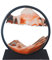 Aoderun Sablier Decoratif 20cm Sablier 3d Art Dynamique Peinture de Sable Qui Coule Rond Cadre Sable Mouvant Deco Bureau Salon Maison (Orange,28cm)