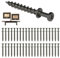 laffeya Picture Hanging Hardware, Bear Claw Screws,Picture Hanging Hooks Screws 4-in-1 for Keyholes, D-Rings, Sawtooth & Wire (40, Black Long)