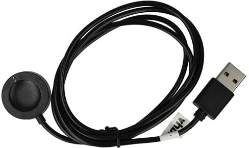 vhbw USB Charger Cable compatible with Fossil Smartwatch Gen 5 Carlyle Men Smartwatch Fitnesstracker - Charging Dock Black, Magnetic, 100 cm