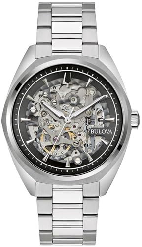 Bulova Herren Analog Automatik Uhr mit Edelstahl Armband 96A293