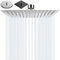BalladHome Soffione Doccia 8 Pollici Soffione Doccia Anticalcare Quadrata Soffione Doccia a Pioggia in Acciaio Inox 304 Alta Pressione Docce Fisse Facile da Pulire e Installare (20cm, Argento)-F