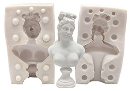 3D Silikon Kerze Büste Form,Venus Göttin Kerze Form Laokon Büste Statue Schimmel - Laokone Formen für Harz Skulpturen Statuen Porträt Handwerk Wohnkultur für Freunde Delr