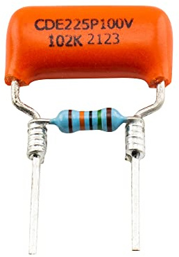 Musiclily Pro Treble Bleed Mod mit Orange Drop 225P Kondensator .001uF+150K | Film Widerstand, für E-Gitarre und Bass