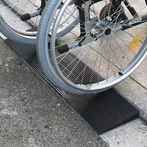 HAUTHE Schwellenrampe Gummi-Rollstuhl-Rampe für Einfahrt, 0,3 / 0,6/ 0,8/ 1 Anstieg Hochbelastbare Schwellenrampen rutschfest, Eingang Walker Handicap Hang Pad (Size : 1 Rise)
