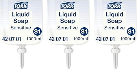Tork Sensitive Hand Flüssigseife S1, dermatologisch getestet, 3 × 1.000 ml, 420701