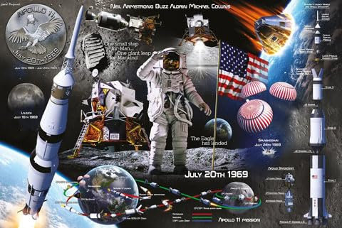 empireposter Educational - Bildung - Lunar Landing - Mondlandung - Poster - Größe 91,5x61 cm