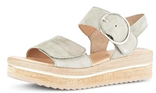 Gabor Damen Plateausandalen, Frauen Sandalen,Best Fitting,Freizeitschuhe,offene Schuhe,Strandschuhe,Dicke Sohle,Schilf/Mutaro,41 EU / 7.5 UK