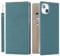 ELTEKER Hülle iPhone 13 Handyhülle [Echtes Leder] Klapphülle iPhone 13 mit Kartenfach,Schutzhülle Leder Hülle für iPhone 13-hellblau