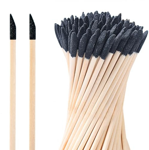 Dupiulk 100 Pack Sanding Sticks, Fine Detailing Sanding Tools for Plastic Models, Wood, 280 Grit, 5.4 x 0.2 Inch