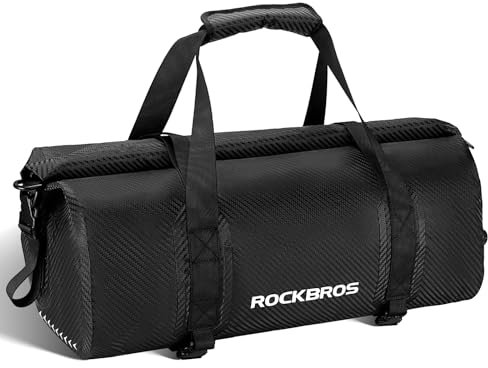 ROCKBROS Motorradtasche Motorrad Hecktasche 100% Wasserdichter Gepäckrolle mit Schultergurt Reisetasche für Motorradfahren, Wandern, Radfahren, Reisen, Camping, Outdoor 20L-60L