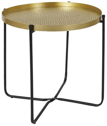HOME DECO FACTORY - HD0203 - Table D Appoint Metal Martele Alia D50Cm - Salon, Salle à Manger