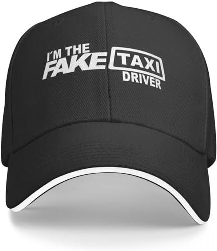 Baseballkappe Snapback Sonnenhut Outdoor IM The Fake Taxi Driver Baseballmütze Unisex verstellbare Baseballkappen Hüte für Männer und Frauen Geschenk Männer und Frauen