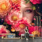 Fototapete 3d Effekt Frau Gesicht Blumen XL Tapete Wandbild Wandbild Bild Tapeten Wandtapete Wand Schlafzimmer Wohnzimmer