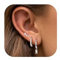 MILACOLATO 3 Paar Silber Ohrringe Set für Damen Mädchen Hypoallergene 925 Silber Creolen und Ohrstecker Schmetterling Zirkonia Stapelbar Ohrringe Set für Mehrfachpiercings