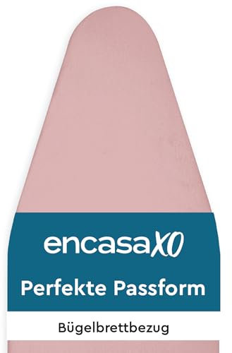 Encasa XO Housse Table à Repasser avec Feutre épaisseur 4 mm - Mauve - Plain Couleurs Cotton, Elastic (Convient à la Norme X-Large Boards of 135x45 cm) Réfléchissant à la Chaleur