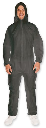 FRANZ MENSCH 50 Stück Hygostar Overalls mit Kapuze | PP, weiß, XXL, L: 180cm, Umfang: 140cm, Karton, Hygienebekleidung, Schutzkleidung, Schutzanzug