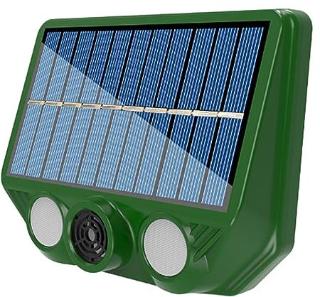 Repelente de Animales Alimentado por energía Solar, disuasivos ultrasónicos, Modos de iluminación Dobles, Dispositivo Repelente de Animales al Aire Libre, repelentes electrónicos para jardín, Granja,