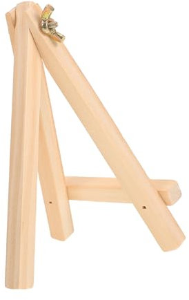 Housoutil 1 Stück Tischplatte aus Holz Staffeleien klein Desktop -Staffelei werbeaufsteller holzaufsteller tischkartenhalter Fotomalerei Dreieck Staffelei Halterung für Fotorahmen Bambus
