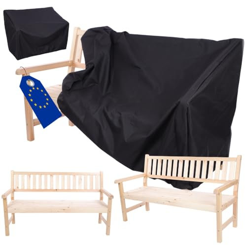 MODO24 Gartenbank aus Holz, Schutzhülle aus Cordura, Parkbank, Gartenmöbel, Sitzbank, Bank Friesenbank, Holzbank, 3-Sitzer, In- & Outdoor, FSC-Holz, Abmessungen 90x154x70 cm, Farbe: Natur imprägniert