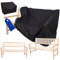 MODO24 Gartenbank aus Holz, Schutzhülle aus Cordura, Parkbank, Gartenmöbel, Sitzbank, Bank Friesenbank, Holzbank, 3-Sitzer, In- & Outdoor, FSC-Holz, Abmessungen 90x154x70 cm, Farbe: Natur imprägniert