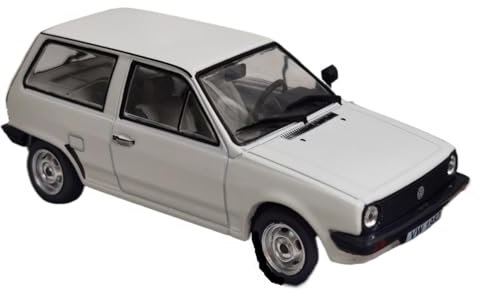 Mini Auto Spielzeug 1/43 Für VW Polo Steilheck 1982 Weiß Legierung Auto Modell Simulation Miniatur Fahrzeug Display Wohnkultur