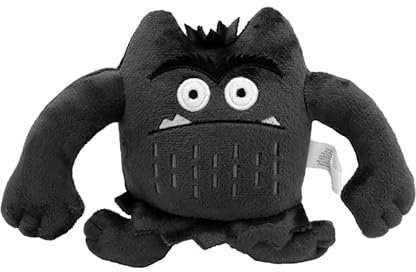 JIIENO Niedliches Monster Cartoon Puppe, 14cm Plüschtier für Weihnachten & Geburtstag, Schwarz