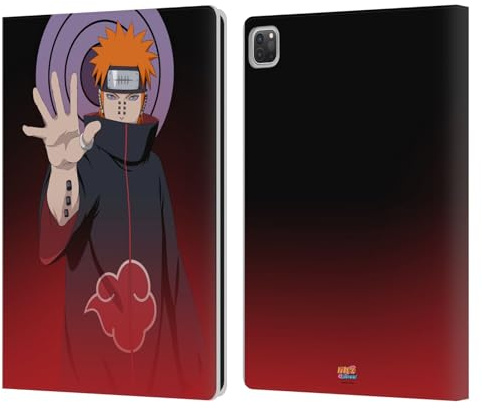 Head Case Designs Offizielle Naruto Shippuden Pain Darsteller Kunst Leder-Wallet-Hülle Kompatibel mit Apple iPad Pro 12.9 2020/2021/2022