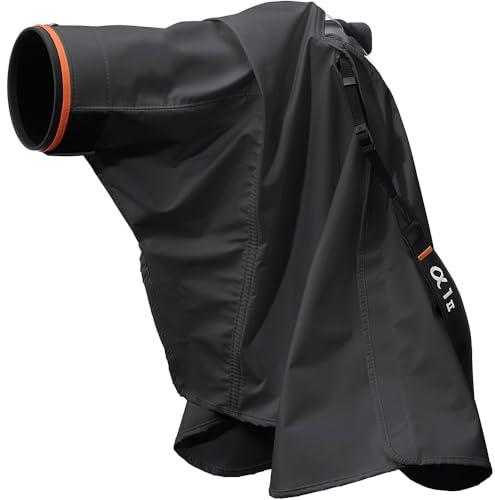 Sony LCR-EL Small Weatherproof Rain Cover for Camera & Lens, Breathable Material, Viewing Window, Quick Release, Rain Cover, Black